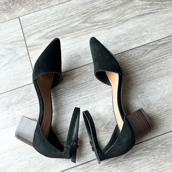 CROWN VINTAGE Valentinaa D'Orsay Black Leather Strappy Pumps - Picture 8 of 15